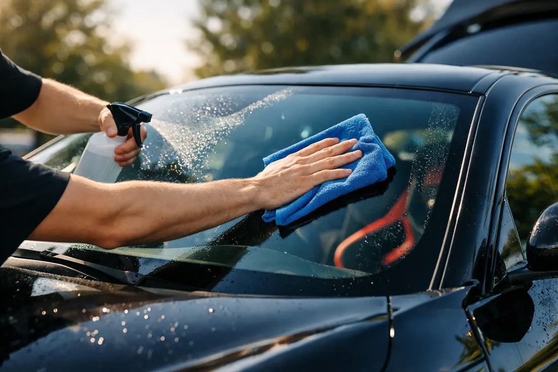 Autoscheiben außen reinigen ohne Streifen