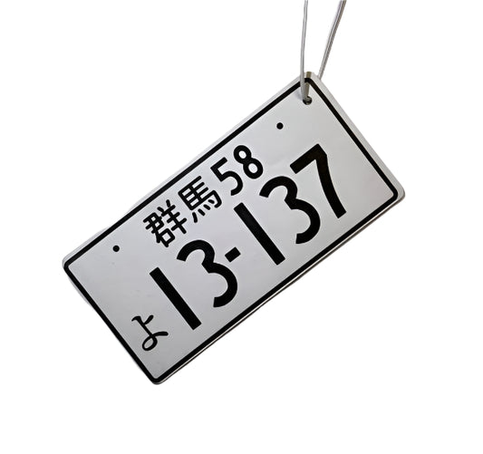 Air freshener license plate number 13-137